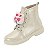 Bota Infantil Menina Molekinha Brilho Paris Gliter- Branco OFF - Imagem 3