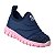 Tênis Infantil Menina Slip Novopé-Marinho/ Rosa BB - Imagem 3