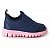 Tênis Infantil Menina Slip Novopé-Marinho/ Rosa BB - Imagem 5