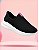 Tênis Infantil Menina Molekinha Slip Lycra- Preto - Imagem 1