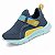 Tênis Infantil Menino Klin New Sport- Chumbo/ Azul/ Amarelo - Imagem 3