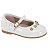 Sapatilha Infantil Menina Molekinha Verniz Premium Flor- Branco - Imagem 1
