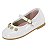 Sapatilha Infantil Menina Molekinha Verniz Premium Flor- Branco - Imagem 3