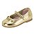 Sapatilha Infantil Menina Molekinha Premium Flor- Dourado - Imagem 3