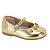 Sapatilha Infantil Menina Molekinha Premium Flor- Dourado - Imagem 1