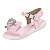 Sandália Infantil Menina Molekinha Laço Coração- Rosa - Imagem 3