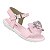 Sandália Infantil Menina Molekinha Laço Coração- Rosa - Imagem 2