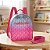 Mochila Infantil Menina Molekinha Lurex- Cristal /Pink/ Turquesa - Imagem 2