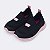 Tênis Infantil Menina Pampili Mini Soft Slip- Preto/ Rosa - Imagem 1