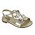 Sandália Infantil Menina Pampili Iris Flor- Dourado - Imagem 5