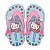 Chinelo Infantil Menina Hello Kitty Amore- Azul/ Rosa - Imagem 1