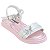 Sandália infantil Menina Pampili Flower Borboleta- Branco/ Rosa - Imagem 1