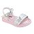 Sandália infantil Menina Pampili Flower Borboleta- Branco/ Rosa - Imagem 3