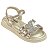 Sandália infantil Menina Pampili Flower Borboleta- Dourado - Imagem 1