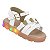 Sandália Infantil Menina Molekinha Led Mini Shine- Branco/ Dourado - Imagem 2