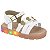 Sandália Infantil Menina Molekinha Led Mini Shine- Branco/ Dourado - Imagem 1