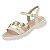 Sandália Infantil Menina Molekinha Gliter Mini Shine- Branco OFF/ Dourado - Imagem 3