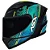 COMBO CAPACETE + VISEIRA ASX CITY STORM PRETO/TIFANNY/AMARELO - Imagem 1