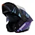 CAPACETE GP TECH A128 SV PULSE ARTICULADO BE YOURSELF PRETO/ROXO - Imagem 1
