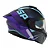 CAPACETE GP TECH A128 SV PULSE ARTICULADO BE YOURSELF PRETO/ROXO - Imagem 4