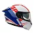 CAPACETE GP TECH A128 SV PULSE ARTICULADO BE YOURSELF BRANCO/AZUL - Imagem 5