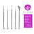 Kit Podologia Profissional 5 Instrumentos Podóloga Aço Inox - Imagem 1