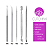 Kit Manicure Profissional 5 Itens Espátulas Palitos Aço Inox  Pedicure Podologia Cutemax - Imagem 1