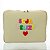 Case Para Notebook com Alça Seja Feliz Bege Floriê - Imagem 1