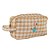 Necessaire Estojo Bege Xadrez Vasinho Floriê - Imagem 1