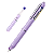 Caneta Tinteiro Retratil Lilás com 5 Refis Writech - Imagem 3