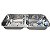Cuba Pia Dupla Inox 430 Cozinha 75x43x17 Válvula - Imagem 1