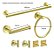 Toalheiro para Banheiro Inox Dourado - Kit 7 Peças - Imagem 2