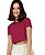 Cropped Feminino Manga Curta Gola Redonda em 100% Algodão - Imagem 2