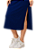 Vestido Feminino Midi Manga Curta Gola V em 100% Algodão - Imagem 7