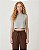 Cropped Feminino Regata em Algodão Gola Redonda - Imagem 16