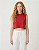 Cropped Feminino Regata em Algodão Gola Redonda - Imagem 1