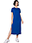 Vestido Feminino Midi Manga Curta Gola Redonda em 100% Algodão - Imagem 1