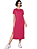Vestido Feminino Midi Manga Curta Gola Redonda em 100% Algodão - Imagem 4