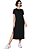 Vestido Feminino Midi Manga Curta Gola Redonda em 100% Algodão - Imagem 2