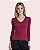 Blusa Algodão Decote V Manga Longa - Imagem 7