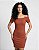 Vestido Curto Canelado Feminino Ombro a Ombro - Imagem 1