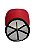 Boné Trucker Basic Preto e Vermelho Raccon - Imagem 3