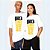 T-SHIRT  BRANCA NUNCA FIZ AMIGOS BEBENDO LEITE - Imagem 1