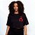 T-SHIRT CROOPED PRETA FOGO NOS RACISTAS - Imagem 1