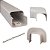 Kit Canaleta P/Split Branca CB-60 1MT + Curva plana 90 + Passagem de parede ControlBox - Imagem 1