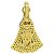 Pingente Nossa Senhora Aparecida Com Safira Azul Natural e Diamantes em Ouro 18K - Imagem 2