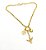 Pulseira Feminina Elo Português Com Berloque Espírito Santo Coração e Árvore da Vida Ouro 18K - Imagem 1