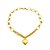 Pulseira Feminina Em Ouro 18k Pingente De Coração - Imagem 1