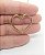 Corrente Cordino Com Pingente de Coração Liso Vazado Ouro 18K - Imagem 3