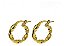 Brinco Argola Em Ouro 18k Fio Torcido Pequeno - Imagem 1